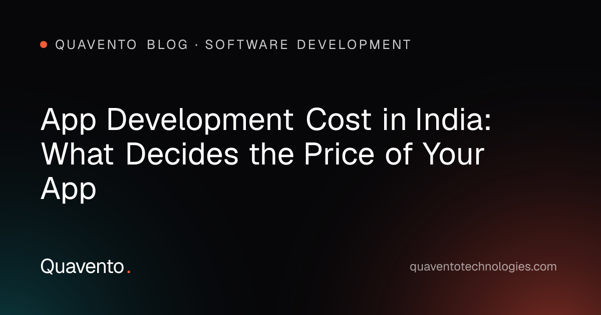 Cover graphic: App development cost in India