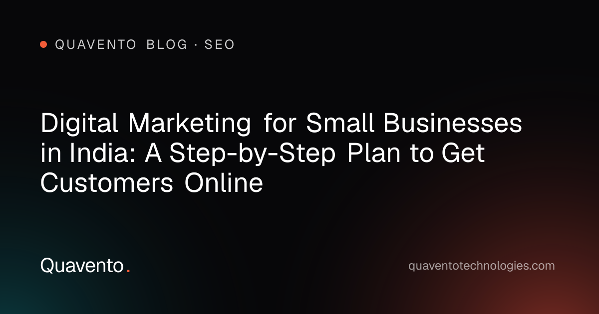 Cover graphic: digital marketing plan for small businesses in India