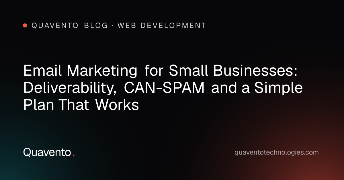 Cover graphic: email marketing for small businesses