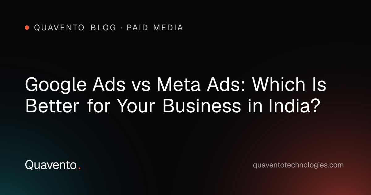 Cover graphic: Google Ads vs Meta Ads for businesses in India