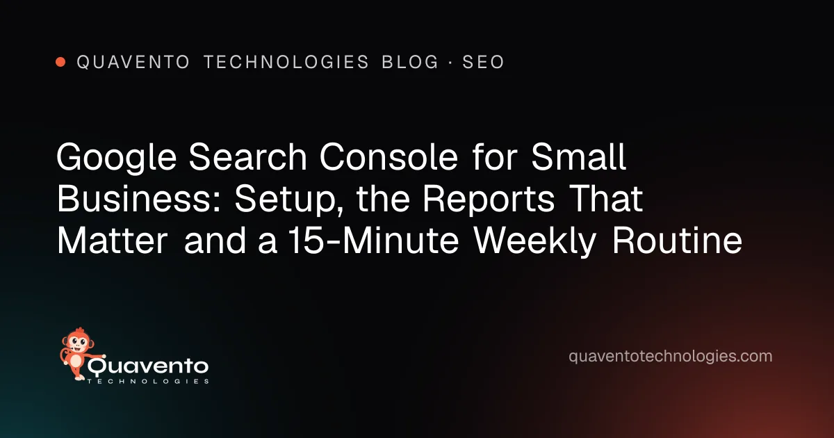 Cover graphic: Google Search Console for small business