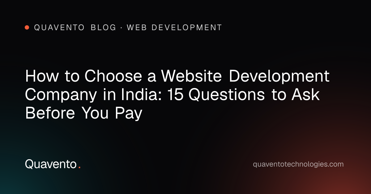 Cover graphic: how to choose a website development company in India