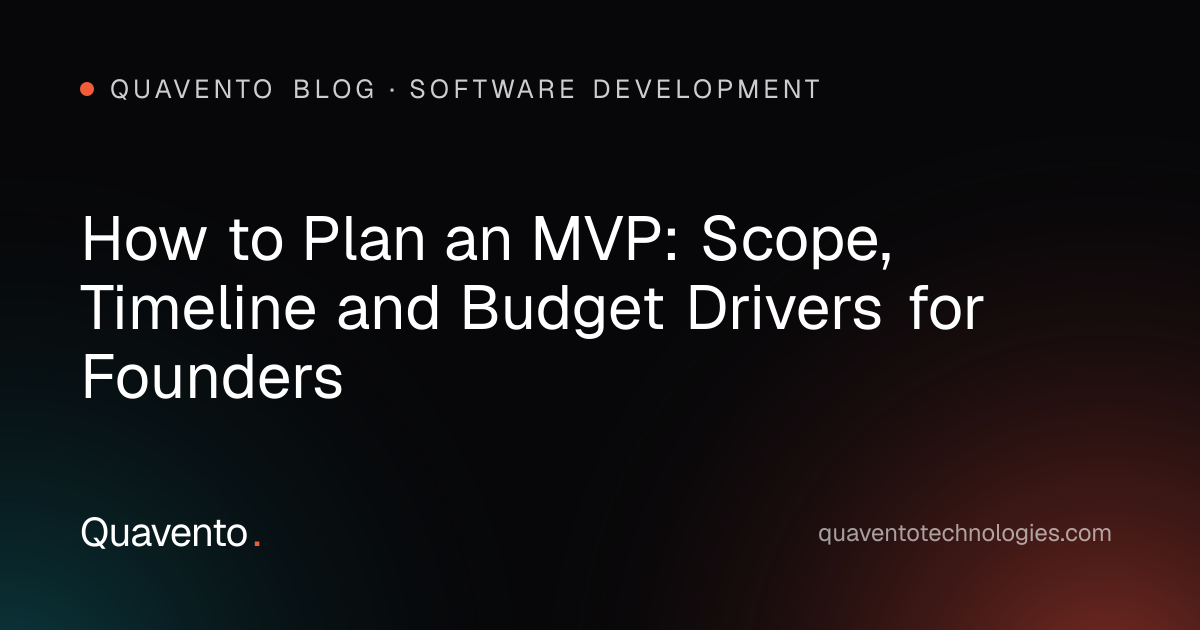 Cover graphic: How to plan an MVP for startup founders