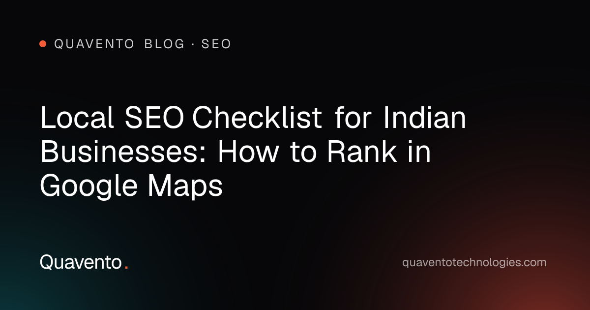 Cover graphic: Local SEO checklist for Indian businesses