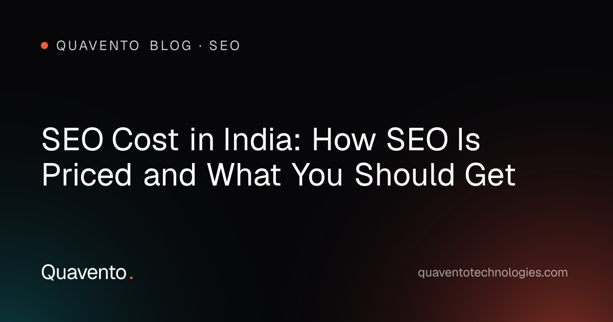 Cover graphic: SEO cost in India