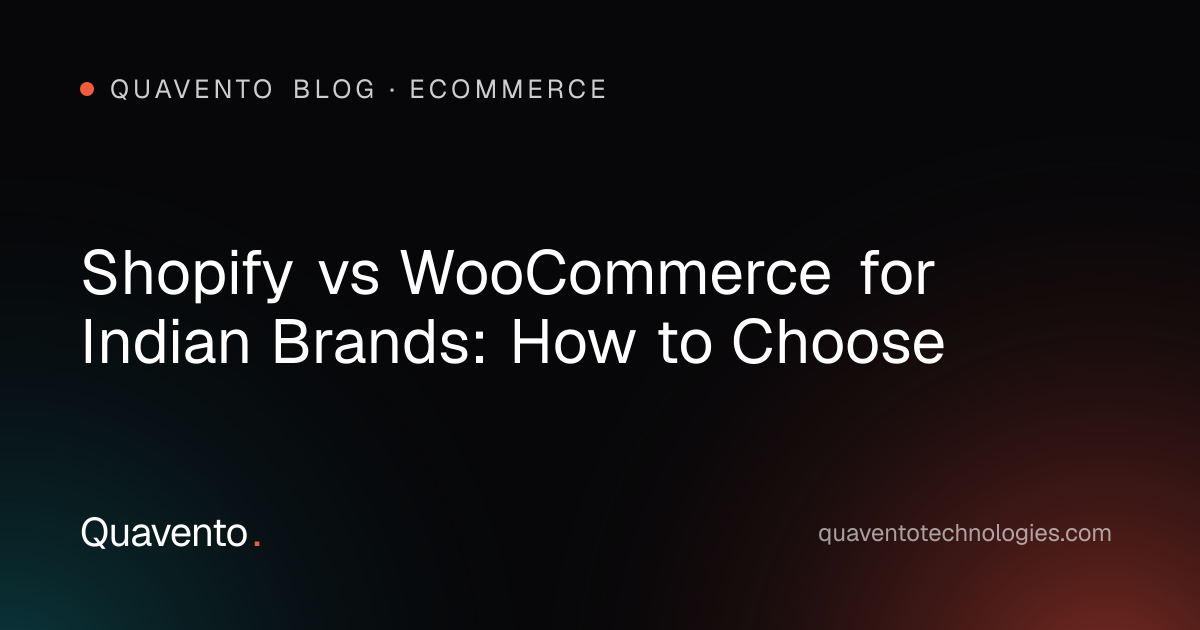 Cover graphic: Shopify vs WooCommerce for Indian brands