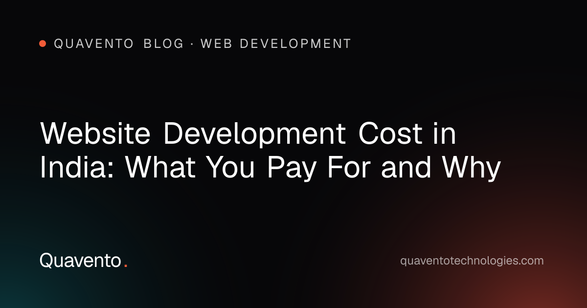 Cover graphic: Website development cost in India