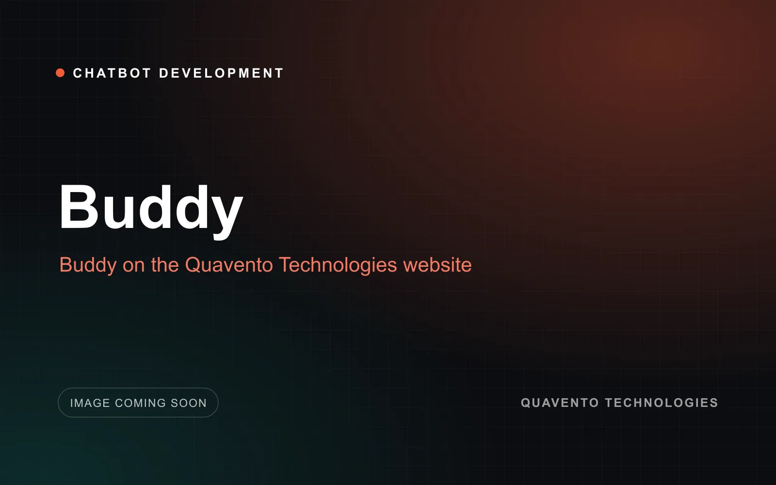 Buddy, the 3D chatbot character on the Quavento Technologies website