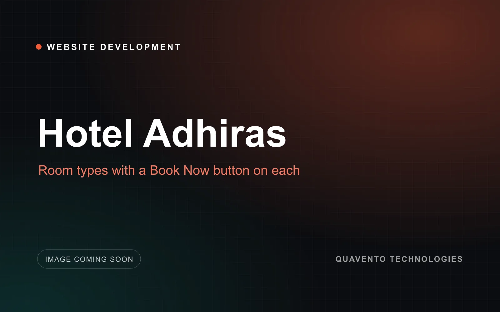 Rooms section of the Hotel Adhiras website