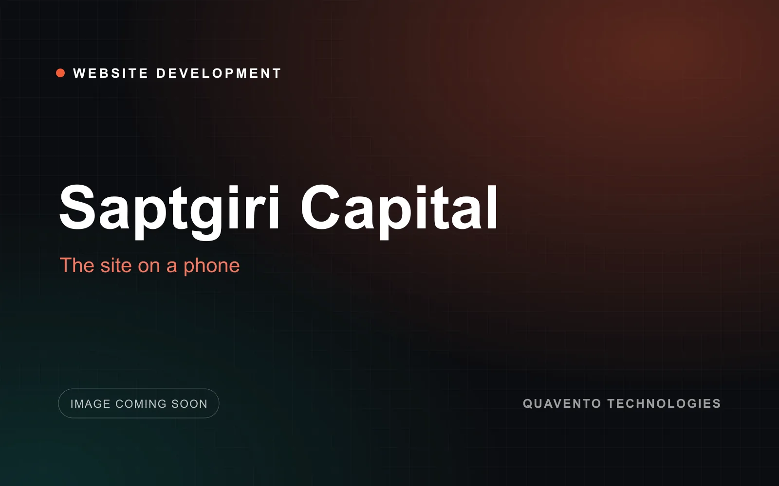 Saptgiri Capital website on a mobile phone