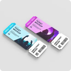 Festival ticket design preview